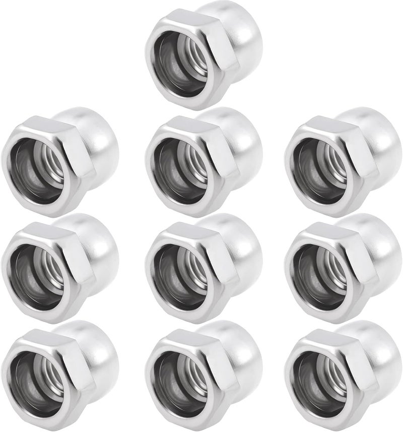 Briny River 10PCS Stainless Steel Nut M8 Break Off Shear Anti Theft Twist Security for Outdoor Equipment Street Lights Surveillance Cameras - Image 1
